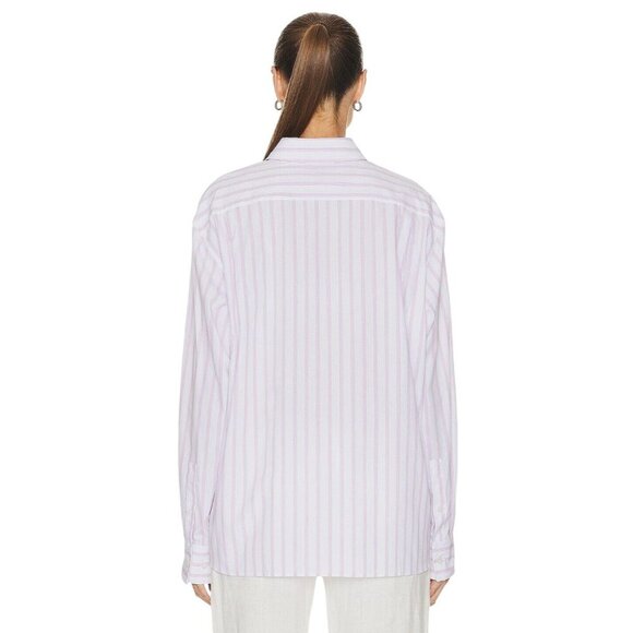 Acne Studios Button Up Shirt in White & Rose Pink Small New Womens Blouse as-is - Picture 4 of 17
